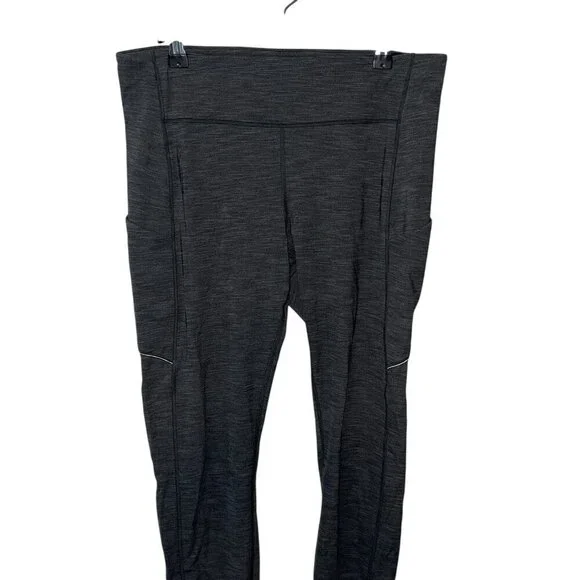 Lululemon Speed Up 28" Heathered Black Pocket Leggings Size 10 W5CM8S Luxtreme - Picture 3 of 10